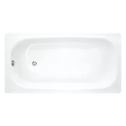Baignoire Droite|Jika (Groupe Roca) 140x70 cm Ensemble baignoire Riga universelle + Pare baignoire pivotant chrome + pieds (A140-SETP)
