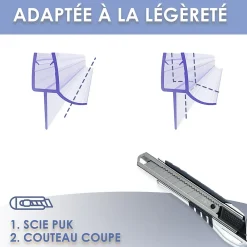 Sirhona Joint de porte de douche 900mm pour paroi en verre de 8mm