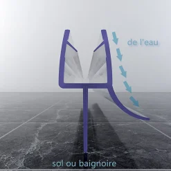 Sirhona Joint de porte de douche 900mm pour paroi en verre de 8mm