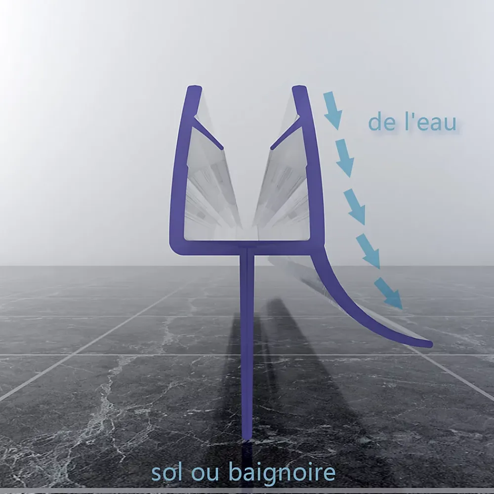 Sirhona Joint de porte de douche 900mm pour paroi en verre de 8mm