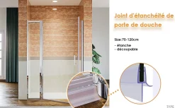 Paroi De Douche|Sirhona Joint de porte de douche 700mm pour paroi en verre de 8mm