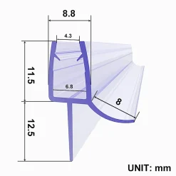 Paroi De Douche|Sirhona Joint de porte de douche 800mm pour paroi en verre de 6mm