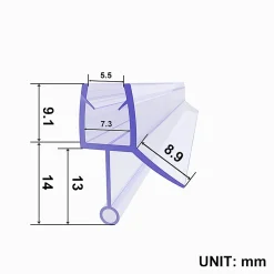 Paroi De Douche|Sirhona Joint de porte de douche 1000mm pour paroi en verre de 6mm ou 7mm