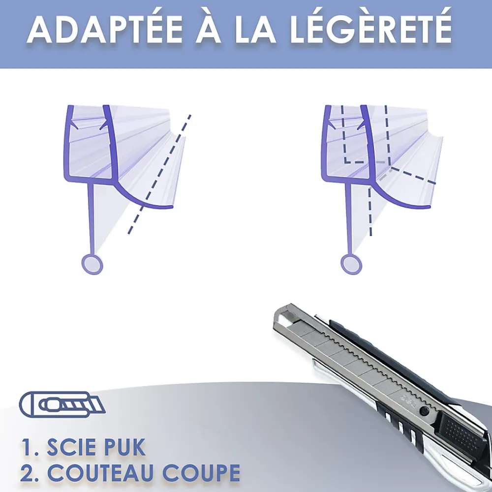 Paroi De Douche|Sirhona Joint de porte de douche 1000mm pour paroi en verre de 6mm ou 7mm