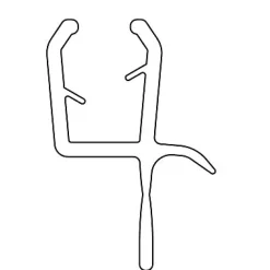 Paroi De Douche|Porte De Douche|Schulte Joint d'étanchéité bas horizontal pour portes de douche, 100 cm, transparent pour verre 5 mm