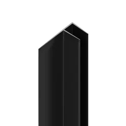 Aurlane Joint d'étanchéité en F l.200 cm pour paroi de douche 5 mm, noir,