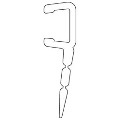 Schulte Joint d'étanchéité vertical de douche, 200 cm, transparent pour verre 6 mm
