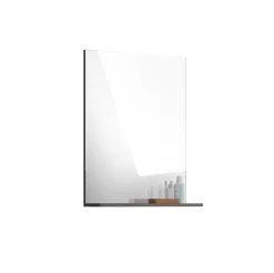 Chb Collection Kai - Miroir (L/H/P : 60x79x18 cm) en reproduction argent fumé