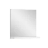 Miroir Simple|Chb Collection Kai - Miroir mural (L/H/P : 60x59x18 cm) en imitation blanc et surface miroir
