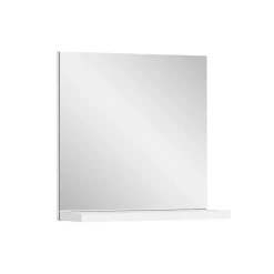 Miroir Simple|Chb Collection Kai - Miroir mural (L/H/P : 60x59x18 cm) en imitation blanc et surface miroir