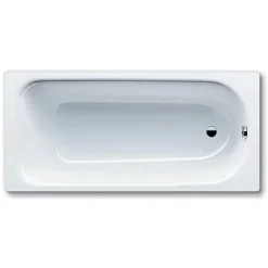 Baignoire Droite|Kaldewei Eurowa Baignoire rectangulaire avec pieds 160x70 cm acier émaillé, Blanc alpin (119700010001-SET)