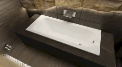 Baignoire Droite|Kaldewei Saniform Plus 170 x 75 cm Baignoire droite 123 L en acier émaillé, sans pieds, blanc alpin (112600010001)