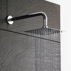 Kibath Bras de douche rond mural 40 cm finition chromée en laiton