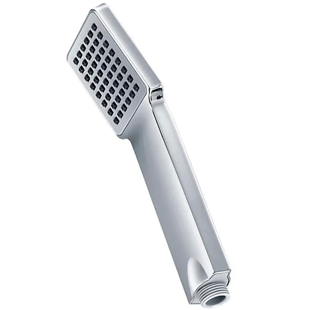 Kibath Poignée de douche manuelle 1 position carrée finition chrome poli en ABS