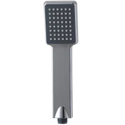 Kibath Poignée de douche manuelle 1 position carrée finition chrome poli en ABS