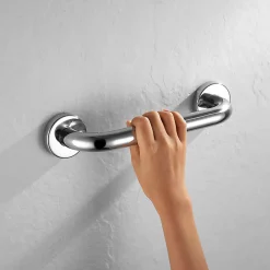 Kibath Poignée de sécurité LISA 40 cm, finition chrome poli, en acier inoxydable
