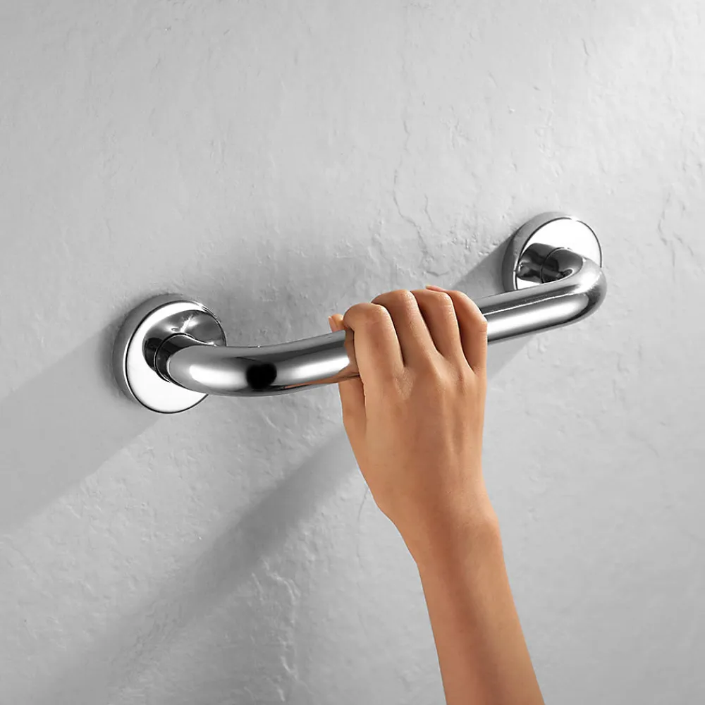 Kibath Poignée de sécurité LISA 40 cm, finition chrome poli, en acier inoxydable