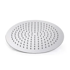 Kibath Pommeau de douche rond de 25 cm avec finition chromée brillante en laiton