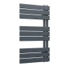 Kibath Radiateur sèche-serviettes circuit de chauffage 90 cm x 50 cm VALLES finition graphite anthracite mat en acier