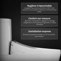 Wc Japonais|Magnifiak Kit Abattant WC Japonais Lavant avec eau chaude (Forme U)