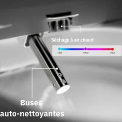 Wc Japonais|Magnifiak Kit Abattant WC Japonais Lavant avec eau chaude (Forme U)