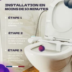 Wc Japonais|Magnifiak Kit Complet Toilette WC Japonaise Autonettoyante Robinet 3 Voies Inclu (Brevet Déposé) - Bidet Japonais Jet réglable