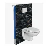 Wc Suspendu|Kobert-in Kit de 2 Panneaux Habillage WC suspendu , L120xl120x0.4 cm, finition marbre gris, Promise KOBERTIN