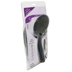 Kibath Kit de barre de douche 5 positions avec équipement NAV rond, finition chrome poli, en acier inoxydable