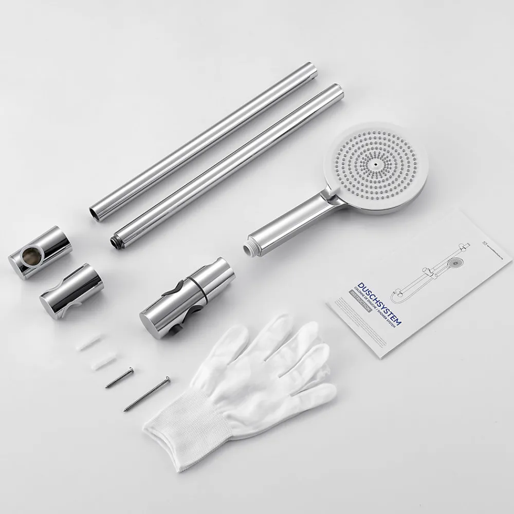 Pommeau De Douche, Flexible Et Barre De Douche|Sofetiy Max Kit de douche , Douchette 4 Fonctions, Ensemble de Douche Design Réglable en Hauteur, Pommeau de douche, barre