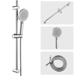 Pommeau De Douche, Flexible Et Barre De Douche|Sofetiy Max Kit de douche , Douchette 4 Fonctions, Ensemble de Douche Design Réglable en Hauteur, Pommeau de douche, barre