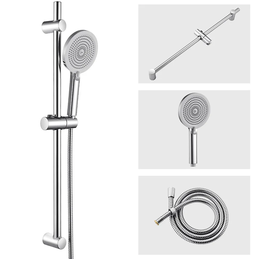 Pommeau De Douche, Flexible Et Barre De Douche|Sofetiy Max Kit de douche , Douchette 4 Fonctions, Ensemble de Douche Design Réglable en Hauteur, Pommeau de douche, barre