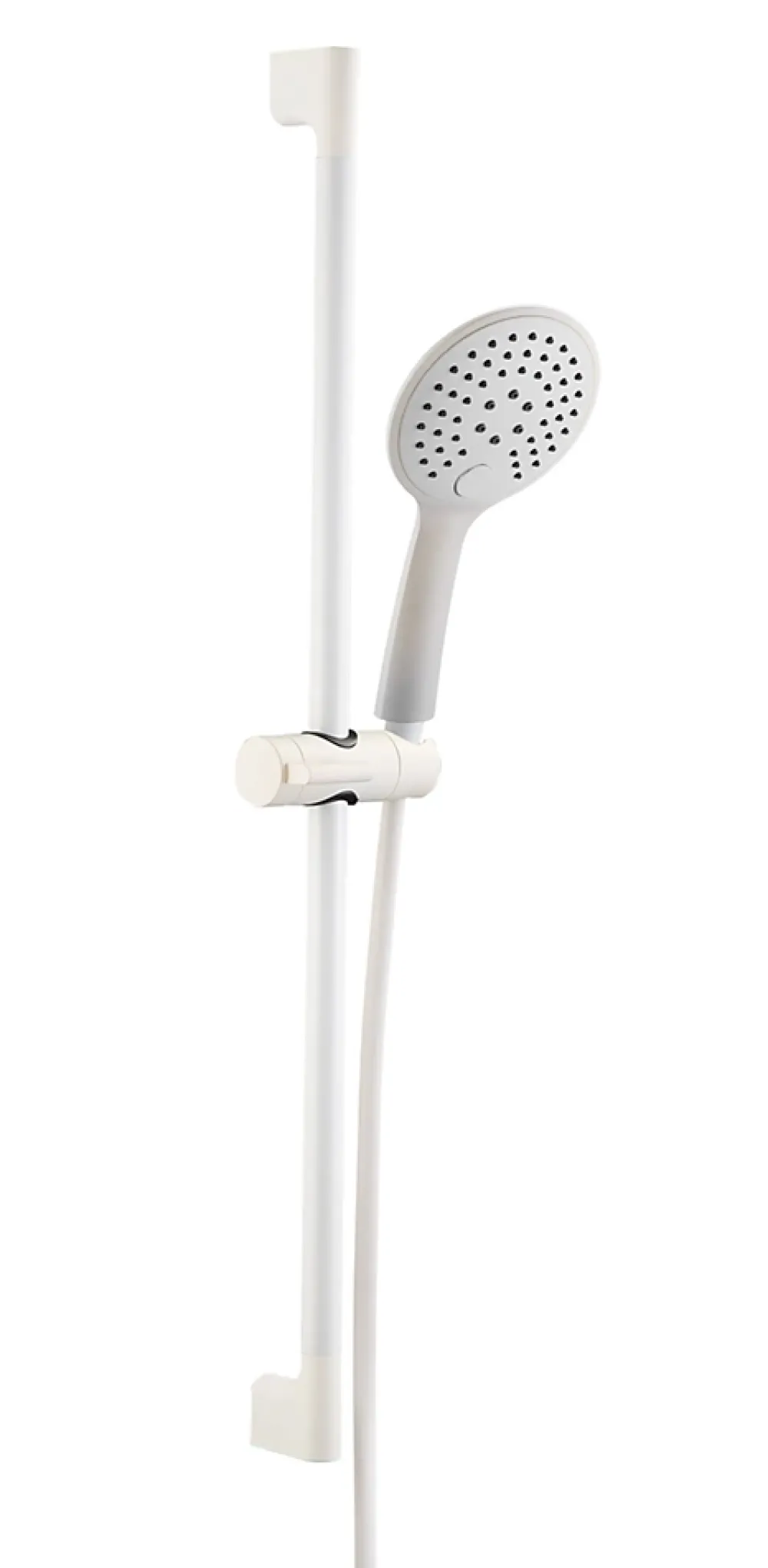 Essebagno Kit de douche avec barre + douchette 3 jets, blanc, Luisa