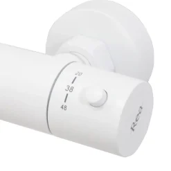 Colonne De Douche Mécanique|Rea Kit de douche avec thermostat Lungo White Matt
