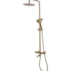 Rea Kit de douche avec thermostat Lungo Gold Brush