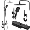 Colonne De Douche Mécanique|Rea Kit De Douche Avec Thermostat Rob Black