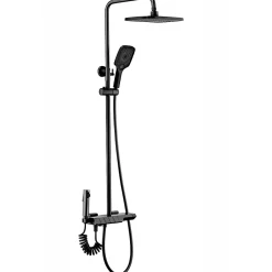 Colonne De Douche Mécanique|Rea Kit De Douche Avec Thermostat Rob Black
