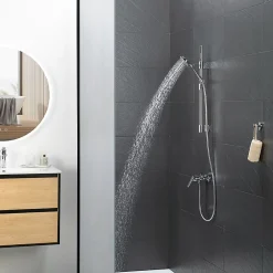 Colonne De Douche Sans Robinetterie|Bain-Bain Kit de douche Chrome ARIA -