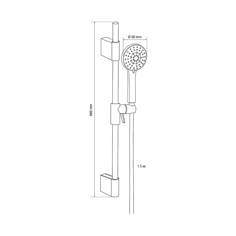 Colonne De Douche Sans Robinetterie|Bain-Bain Kit de douche Chrome ARIA -