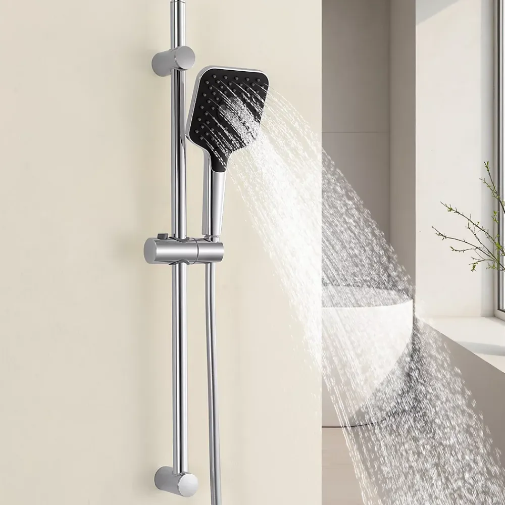 Pommeau De Douche, Flexible Et Barre De Douche|Sofetiy Max Kit de douche, Douchette 3 Fonctions, Ensemble de Douche Design Réglable en Hauteur, Pommeau de douche, barre