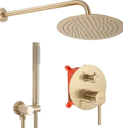 Rea Kit De Douche Encastré Lungo Brush Gold 17X16X36,5Cm + Box
