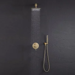 Rea Kit De Douche Encastré Lungo Brush Gold 17X16X36,5Cm + Box