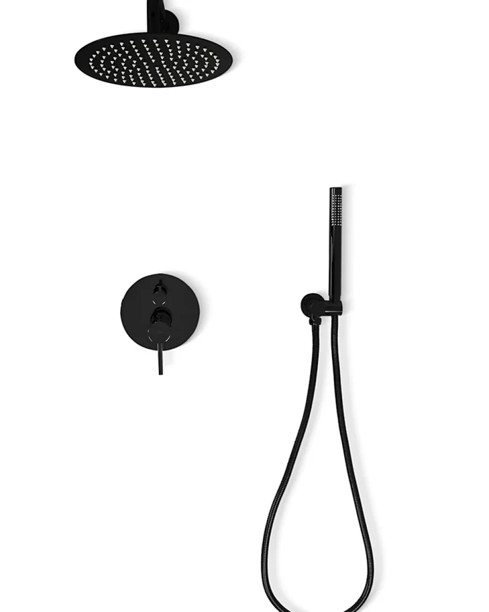 Colonne De Douche Mécanique|Rea Kit De Douche Encastré Lungo Metalic Black 17X16X36,5Cm + Box