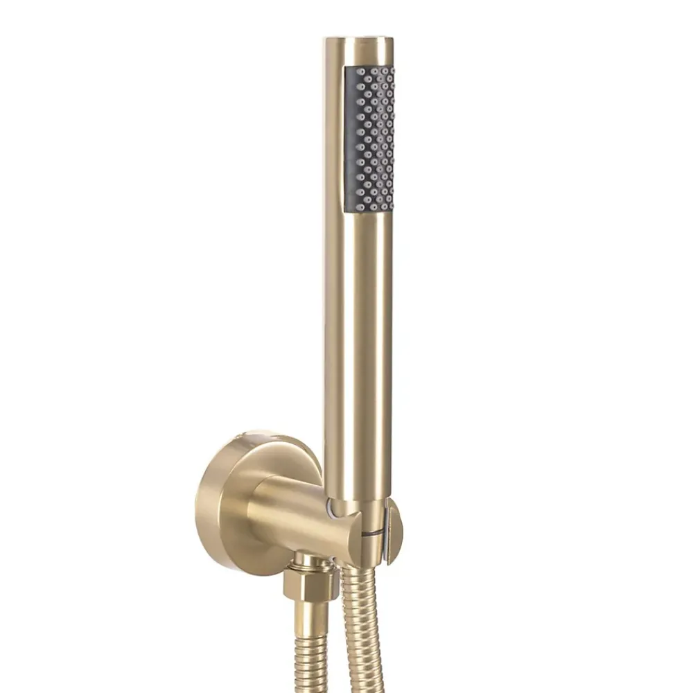 Rea Kit De Douche Encastré Lungo Thermostat Brush Gold 51,5X30X39,5Cm