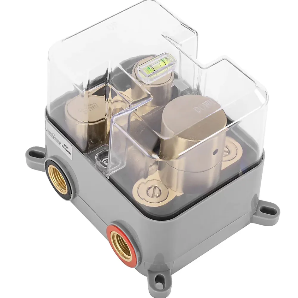 Rea Kit De Douche Encastré Lungo Thermostat Brush Gold 51,5X30X39,5Cm
