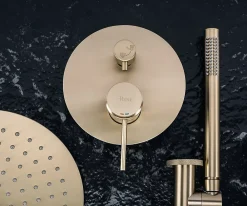 Rea Kit De Douche Encastré Lungo Grip Brush Gold + Box