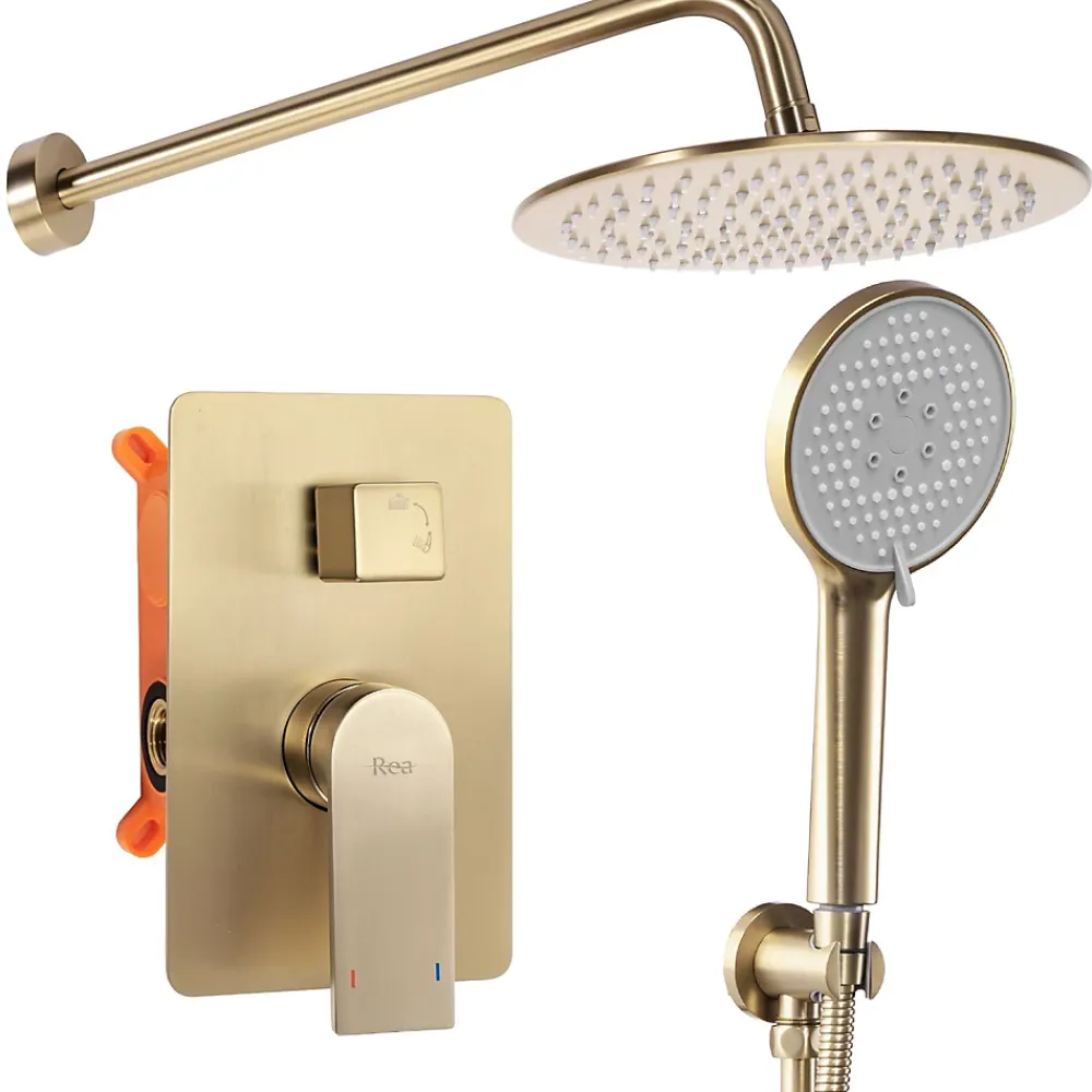 Rea Kit De Douche Encastré Verso Brush Gold + Box