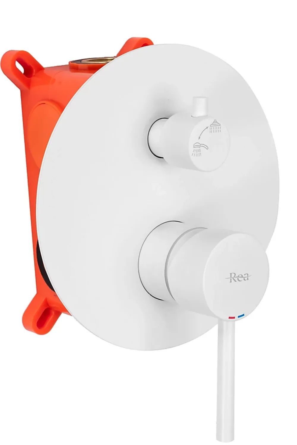 Colonne De Douche Mécanique|Rea Kit De Douche Encastré Lungo White 30X16X36Cm + Box