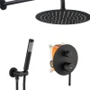 Rea Kit De Douche Encastré Lungo Black 17X16X36,5Cm + Box