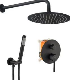 Rea Kit De Douche Encastré Lungo Black 17X16X36,5Cm + Box