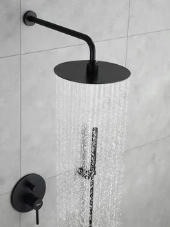 Rea Kit De Douche Encastré Lungo Black 17X16X36,5Cm + Box
